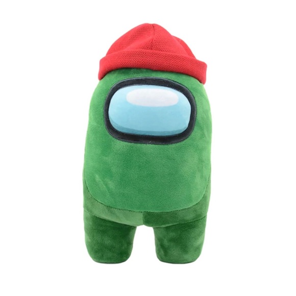 Among Us 12” Plush Green with Red Cap!  NWT - Picture 1 of 13
